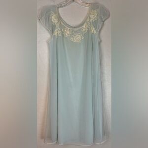 Gossard Artemis Sheer Double‎ Chiffon Vintage Lace Bridal lingerie S Blue 0786